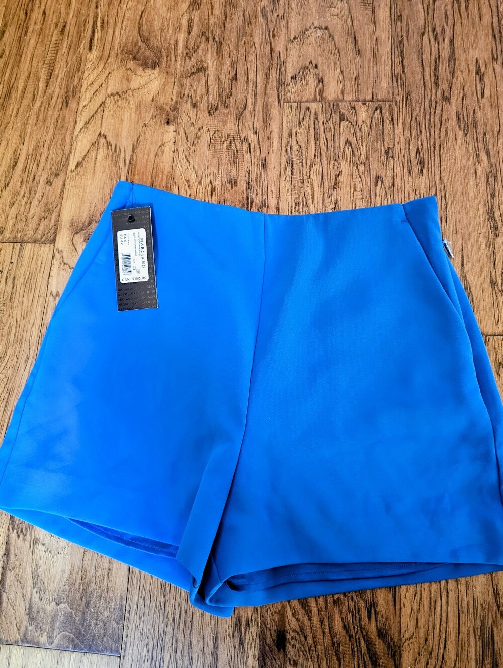 Marciano Bright Blue High-Waist Tailored Shorts